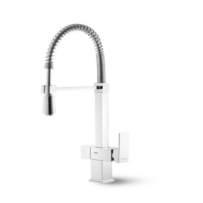 تصویر  شیر ظرفشویی دومنظوره فنری شودر مدل آتلانتیک رنگ کروم