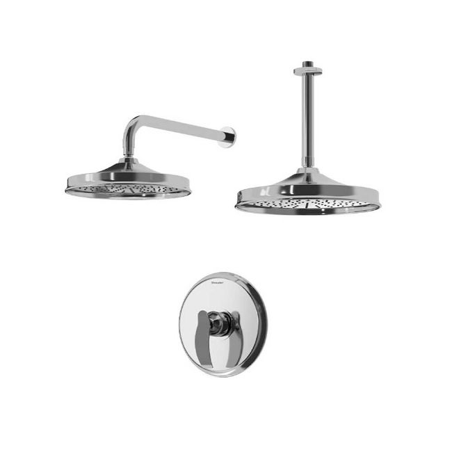 تصویر  شیر حمام توکار شودر مدل گلوریس BRASS رنگ کروم تیپ 1