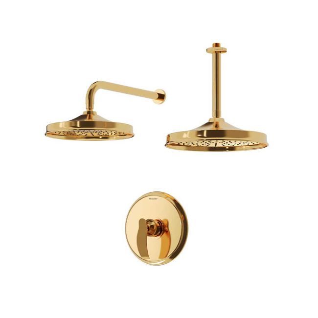 تصویر  شیر حمام توکار شودر مدل گلوریس BRASS رنگ طلا تیپ 1