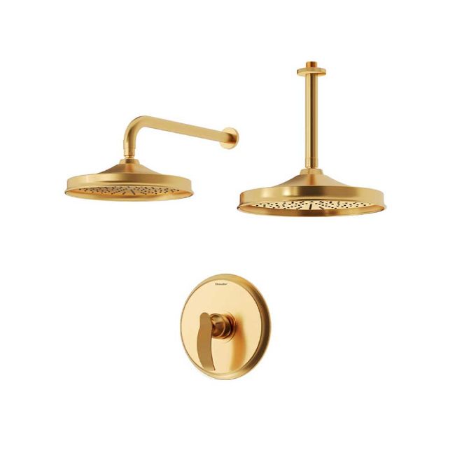 تصویر  شیر حمام توکار شودر مدل گلوریس BRASS رنگ طلا مات تیپ 1
