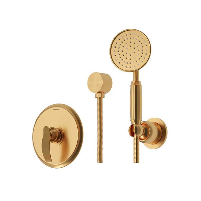 تصویر  شیر حمام توکار شودر مدل گلوریس BRASS رنگ طلا مات تیپ 2