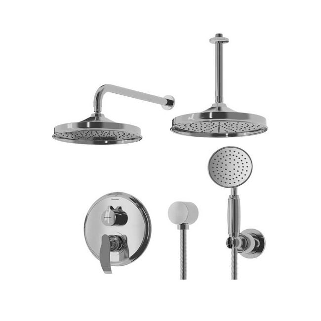 تصویر  شیر حمام توکار شودر مدل گلوریس BRASS رنگ کروم تیپ 3