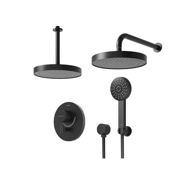 تصویر  شیر حمام توکار شودر مدل مارینو ABS رنگ مشکی تیپ 3
