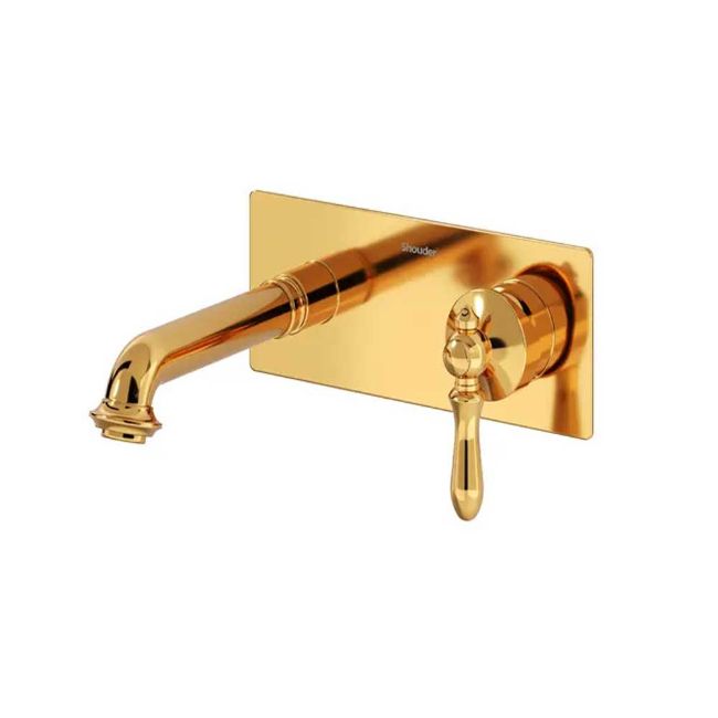 تصویر  شیر روشویی یک تکه توکار شودر مدل زیگموند BRASS رنگ طلا
