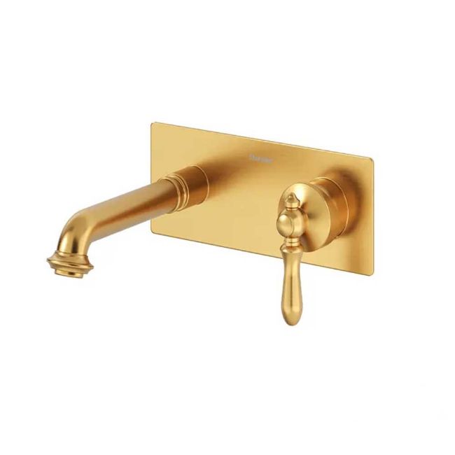 تصویر  شیر روشویی یک تکه توکار شودر مدل زیگموند BRASS رنگ طلا مات
