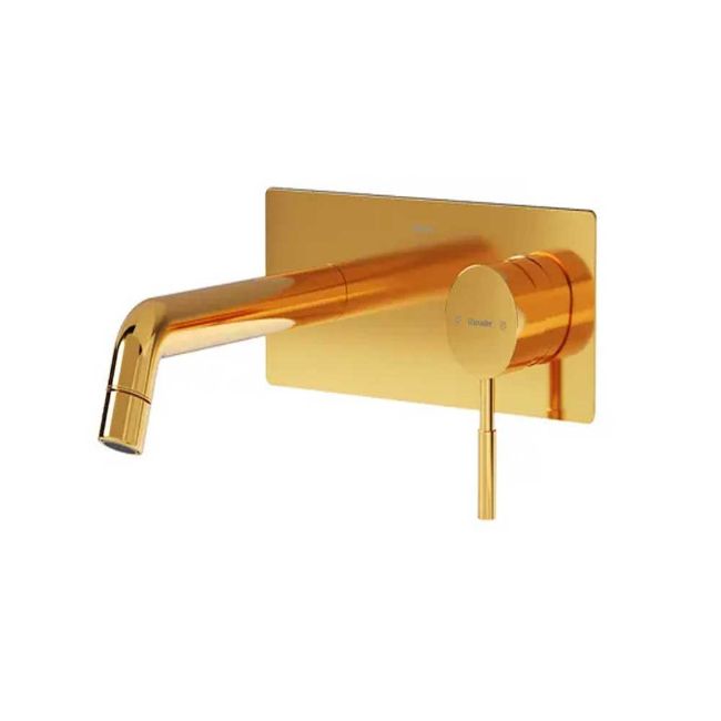تصویر  شیر روشویی یک تکه توکار شودر مدل روگن BRASS رنگ طلا