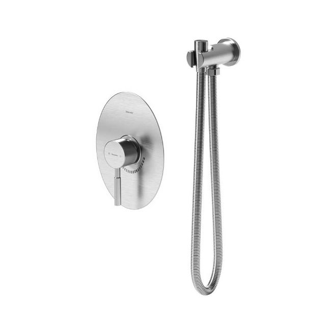 تصویر  شیر توالت توکار شودر مدل روگن BRASS رنگ کروم مات