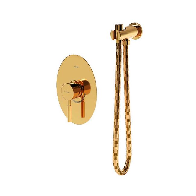 تصویر  شیر توالت توکار شودر مدل روگن BRASS رنگ طلا