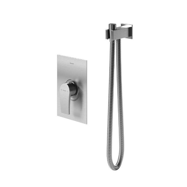 تصویر  شیر توالت توکار شودر مدل رومر پلاس BRASS رنگ کروم مات