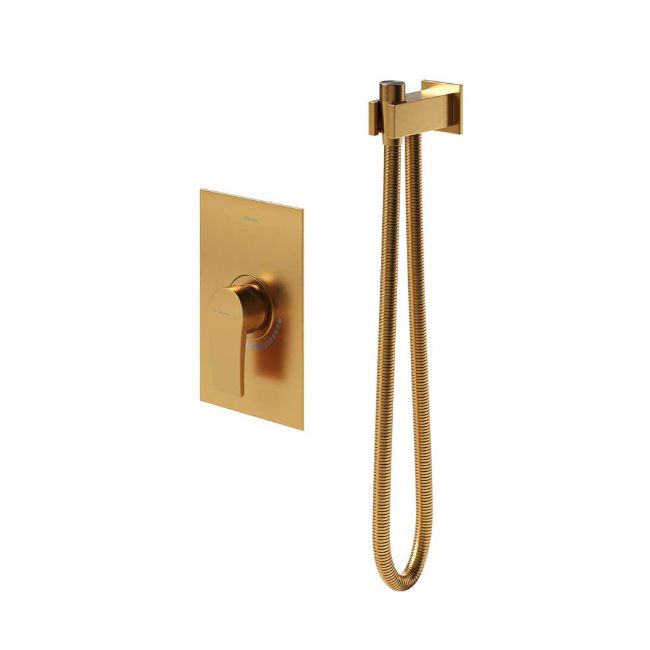 تصویر  شیر توالت توکار شودر مدل رومر پلاس BRASS رنگ طلا مات