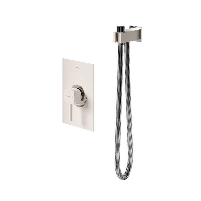 تصویر  شیر توالت توکار شودر مدل رومر BRASS رنگ شیری کروم