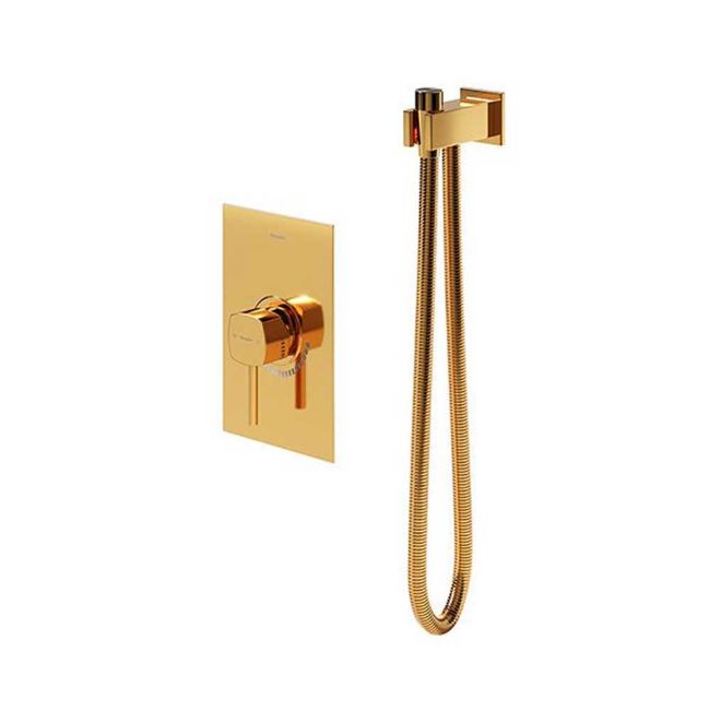 تصویر  شیر توالت توکار شودر مدل رومر BRASS رنگ طلا