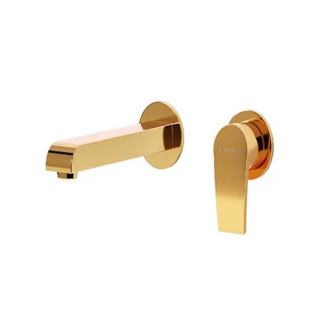 تصویر  شیر روشویی دو تکه توکار شودر مدل رومر پلاس BRASS رنگ طلا