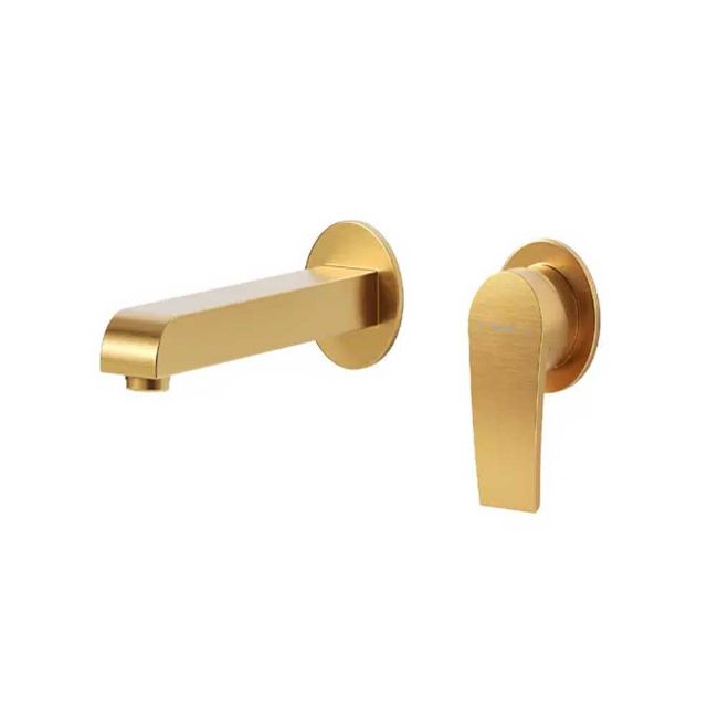 تصویر  شیر روشویی دو تکه توکار شودر مدل رومر پلاس BRASS رنگ طلا مات