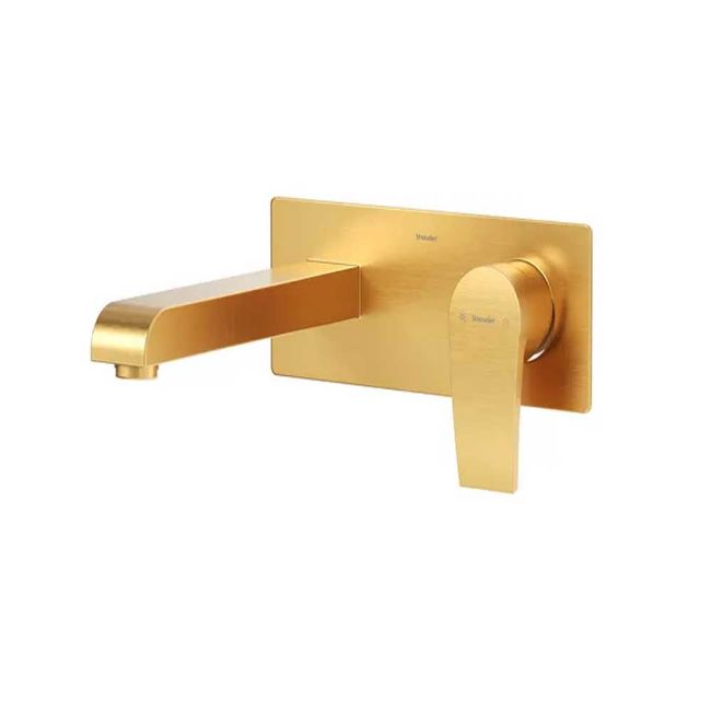 تصویر  شیر روشویی یک تکه توکار شودر مدل رومر پلاس BRASS رنگ طلا مات