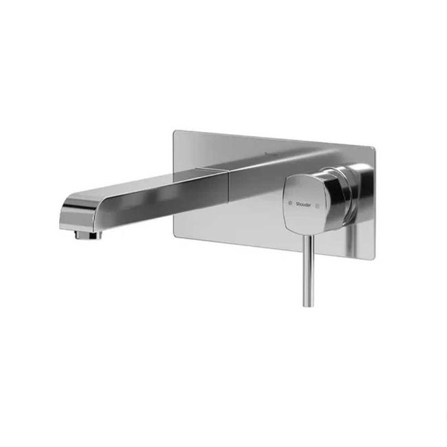 تصویر  شیر روشویی یک تکه توکار شودر مدل رومر BRASS رنگ کروم
