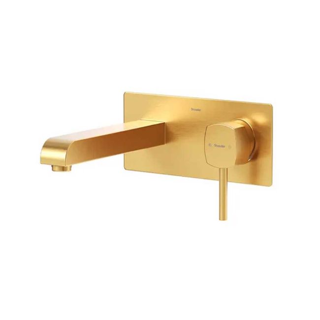 تصویر  شیر روشویی یک تکه توکار شودر مدل رومر BRASS رنگ طلا مات