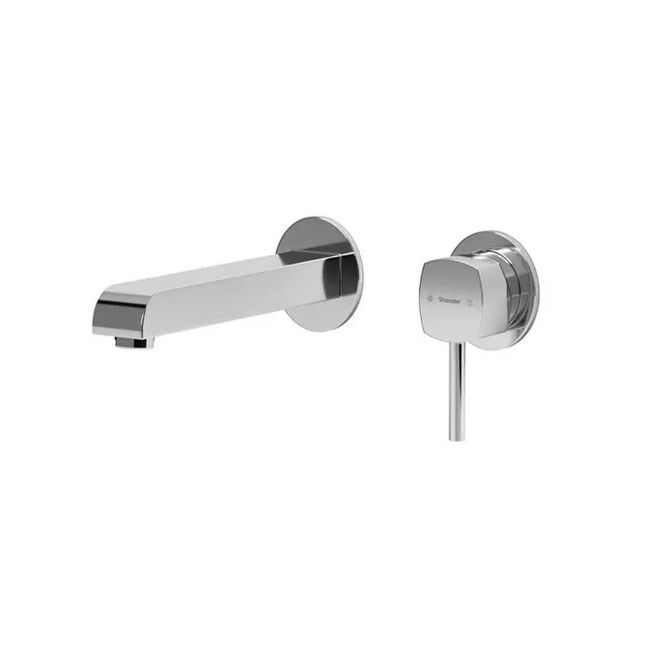 تصویر  شیر روشویی دو تکه توکار شودر مدل رومر BRASS رنگ کروم