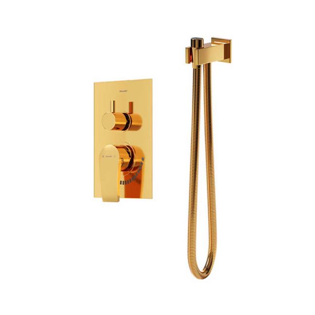تصویر  شیر توالت بیده شودر مدل رومر پلاس BRASS رنگ طلا