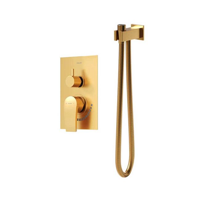 تصویر  شیر توالت بیده شودر مدل رومر پلاس BRASS رنگ طلا مات