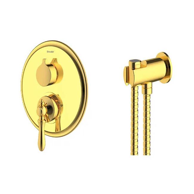 تصویر  شیر توالت بیده شودر مدل زیگموند BRASS رنگ طلا